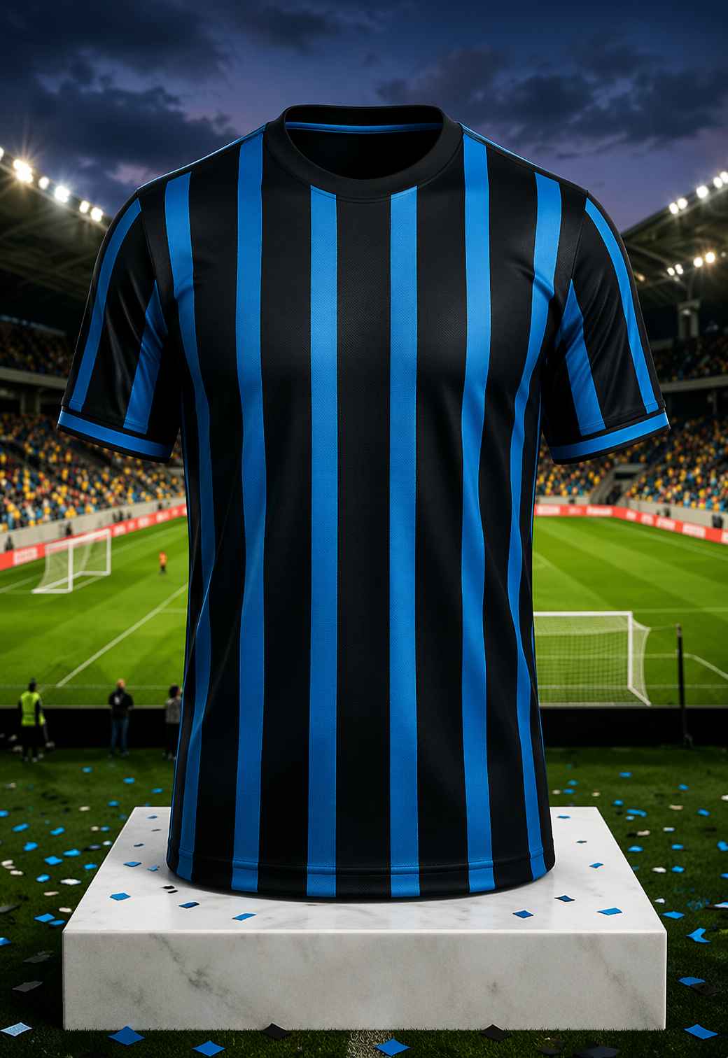 Argentina Football Fan Jersey -- Blue & White Stripe 3D Print | Men's & Women's