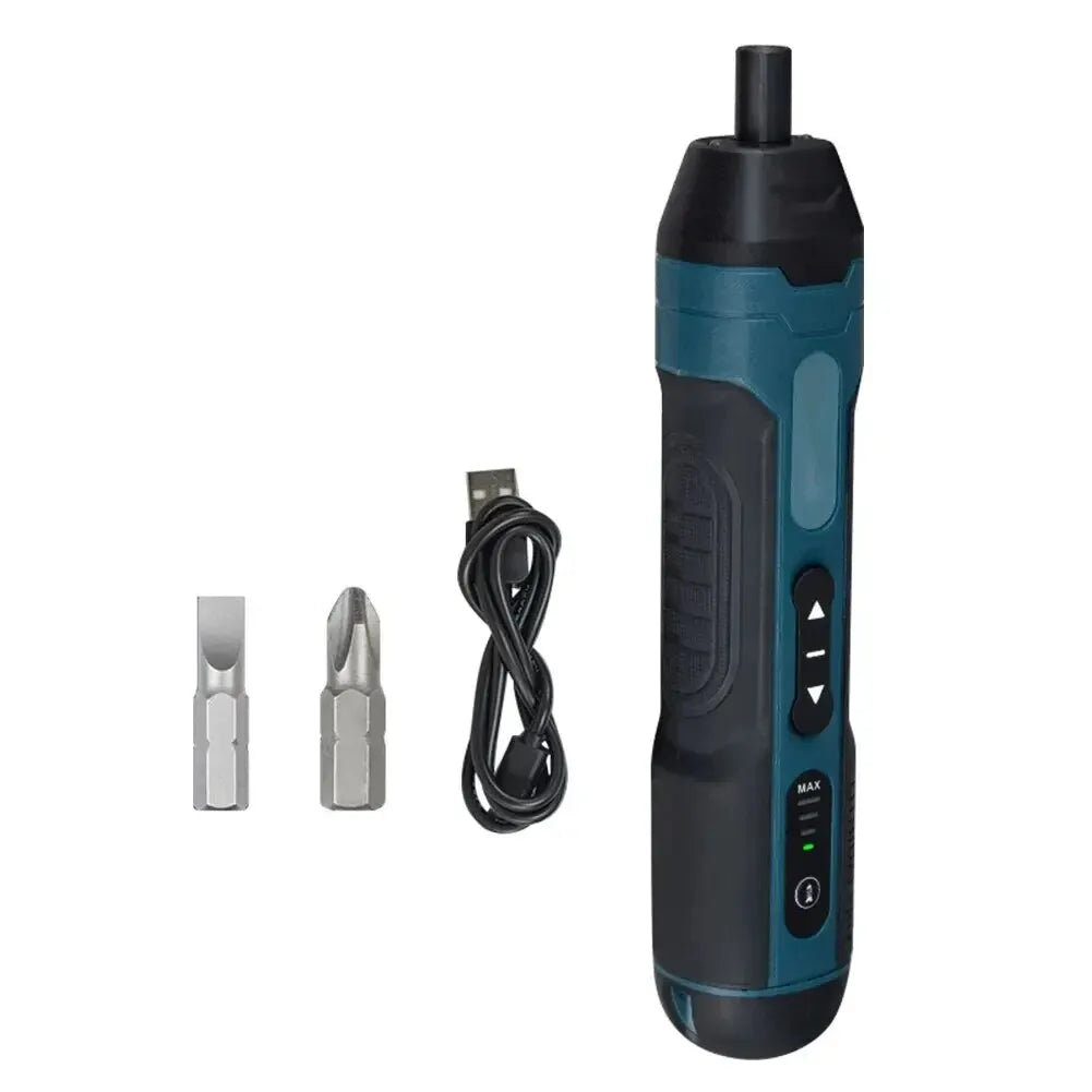 Mini Cordless Electric Screwdriver & Power Drill with Rechargeable Battery (1300mAh)