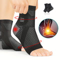 Ankle Compression Socks - Instant Foot and Ankle Pain Relief - Open Toe Support Sleeve for Swelling, Plantar Fasciitis and Tired Feet - 1 Pair