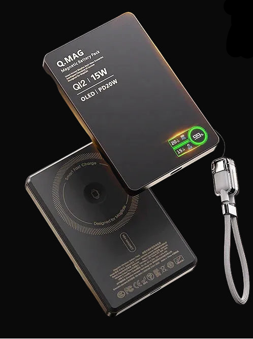 3-in-1 Magnetic Wireless Power Bank with LCD Display & Fast Charge (5000/10000mAh)