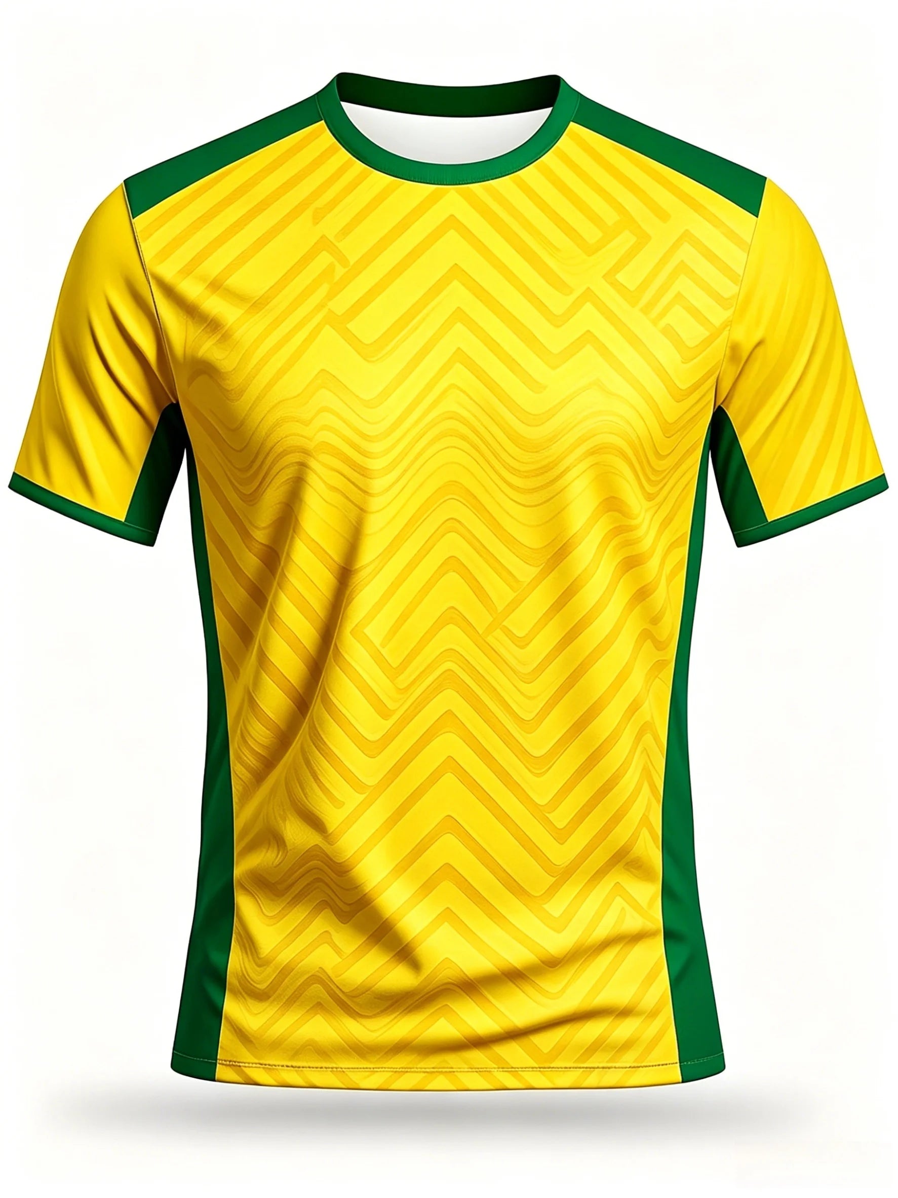 Brazil Football Fan Jersey -- Classic Stripe Tee | Men's Summer Sport