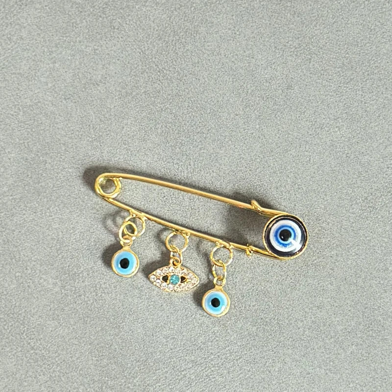 Evil Eye Lucky Palm Brooch -- Hollow Design Scarf Buckle | Women's Muslim Brooch Pin
