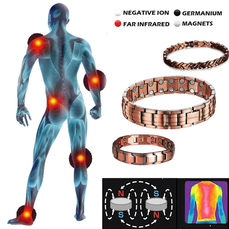Copper Magnetic Therapy Bracelet | Bio-Energy Pain Relief & Wellness Bangle