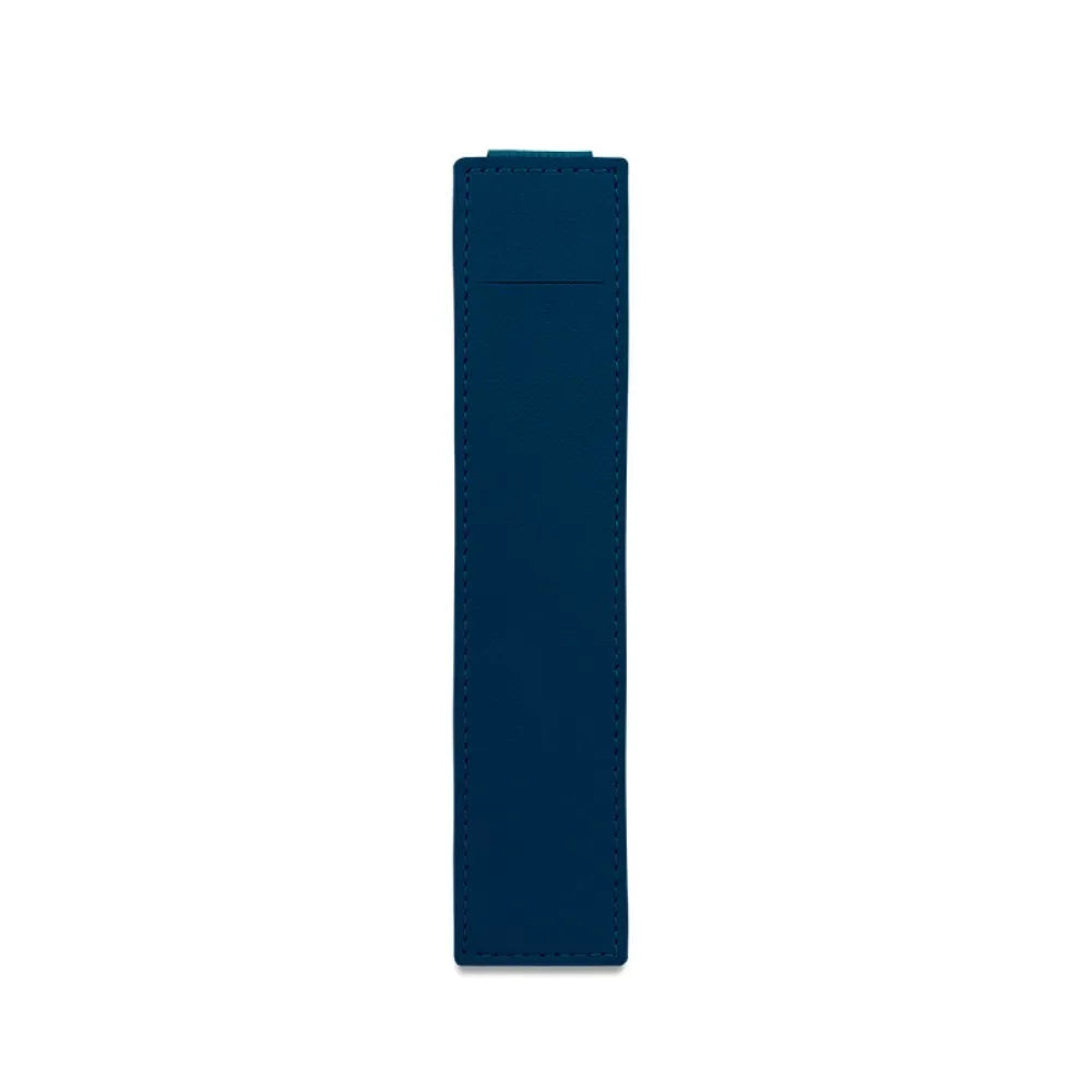 Slim PU Leather Pen Sleeve with Elastic Closure — Single & Wide
