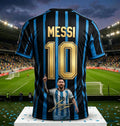 Argentina Football Fan Jersey -- Blue & White Stripe 3D Print | Men's & Women's