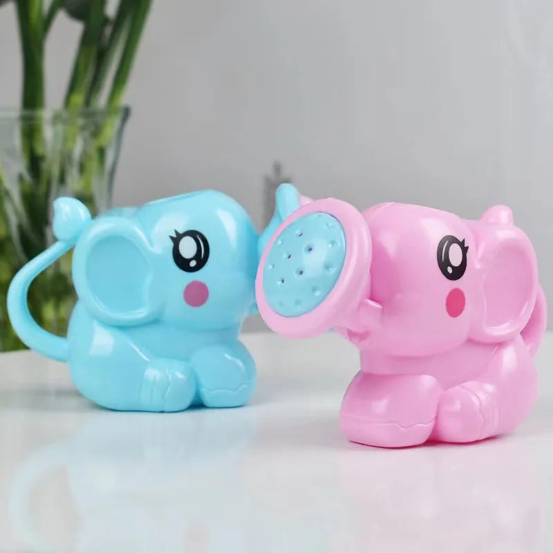 Elephant Baby Bath Watering Can Toy | Plastic Sprinkler Shower Toy for Toddlers Ages 1–3 — Pink & Blue