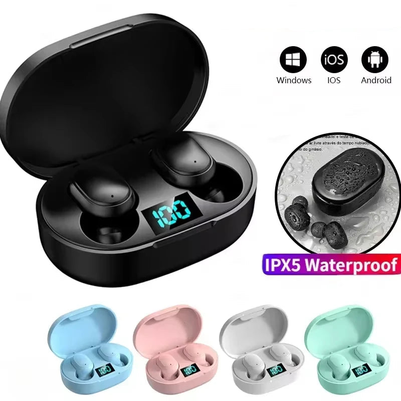 E6S Wireless Earbuds with Noise Cancelling & Built-In Mic