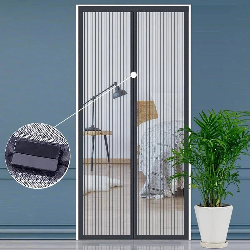 Magnetic Mesh Mosquito Screen Curtain for Doors & Windows | Self-Closing, No-Drill Install