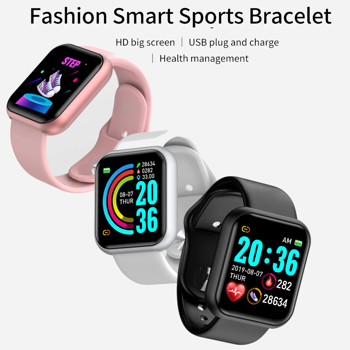 Smart Watch with Color Screen - Fitness Tracker with Heart Rate, Sleep Monitor, Step Counter and Bluetooth for Men and Women