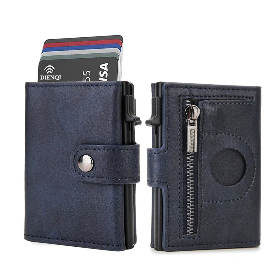 RFID Blocking Slim Wallet with AirTag Pocket -- Minimalist Card Holder for Men & Women