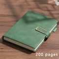Vintage A5 Leather Notebook - 200 Page Soft Cover Journal with Elastic Closure for Business, College and Daily Writing