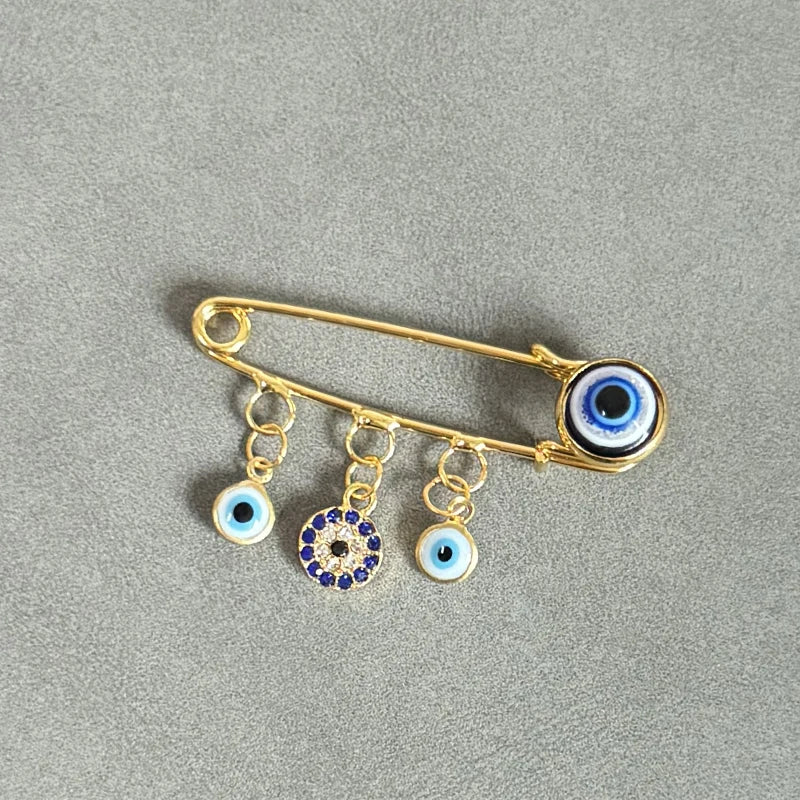 Evil Eye Lucky Palm Brooch -- Hollow Design Scarf Buckle | Women's Muslim Brooch Pin