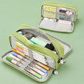 Large-Capacity Three-Layer Oxford Pencil Case — Multi-Pocket Stationery Organizer