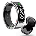 Smart Ring with LED Display — Gesture Control, Step & Sleep Tracker, Waterproof Fitness Ring for Men & Women, iOS & Android