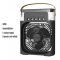3-in-1 Personal Evaporative Cooler Fan -- Portable Mist Humidifier with 7-Color LED Night Light