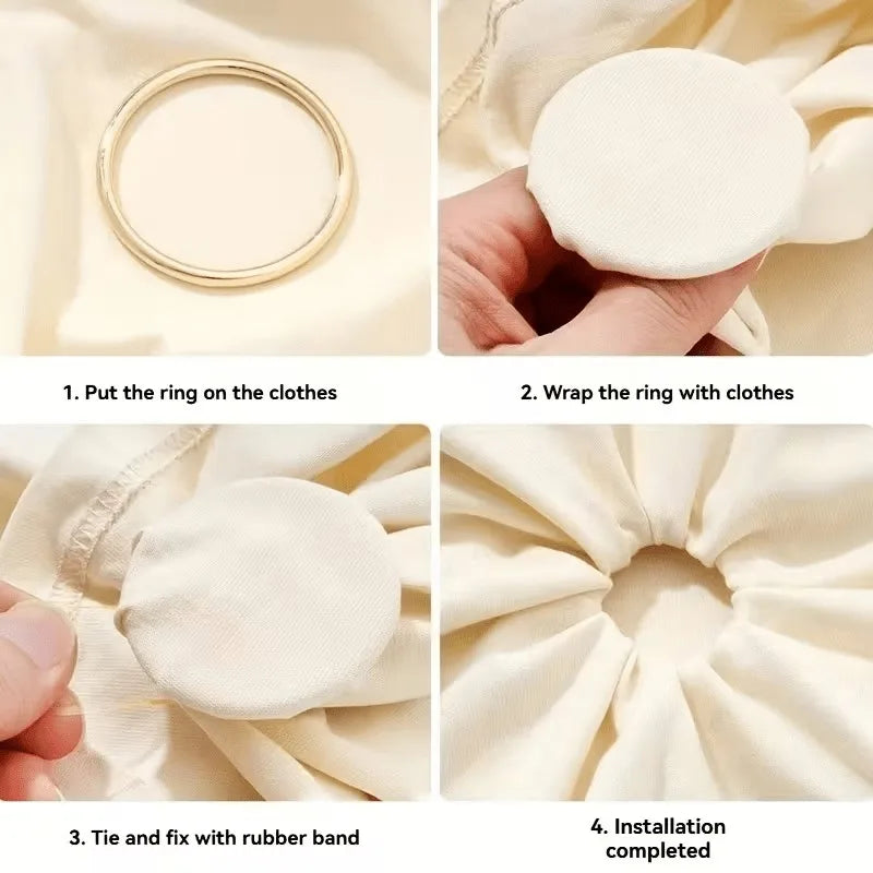 No-Sew Shirt Clip Adjustable Knot Buckle - Front Tie Waist Cincher for Women - Instant Outfit Upgrade