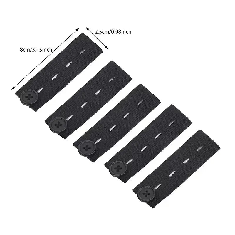 5-Pack Waistband Extenders for Pants, Jeans & Skirts | Maternity & Plus Size Button Hooks