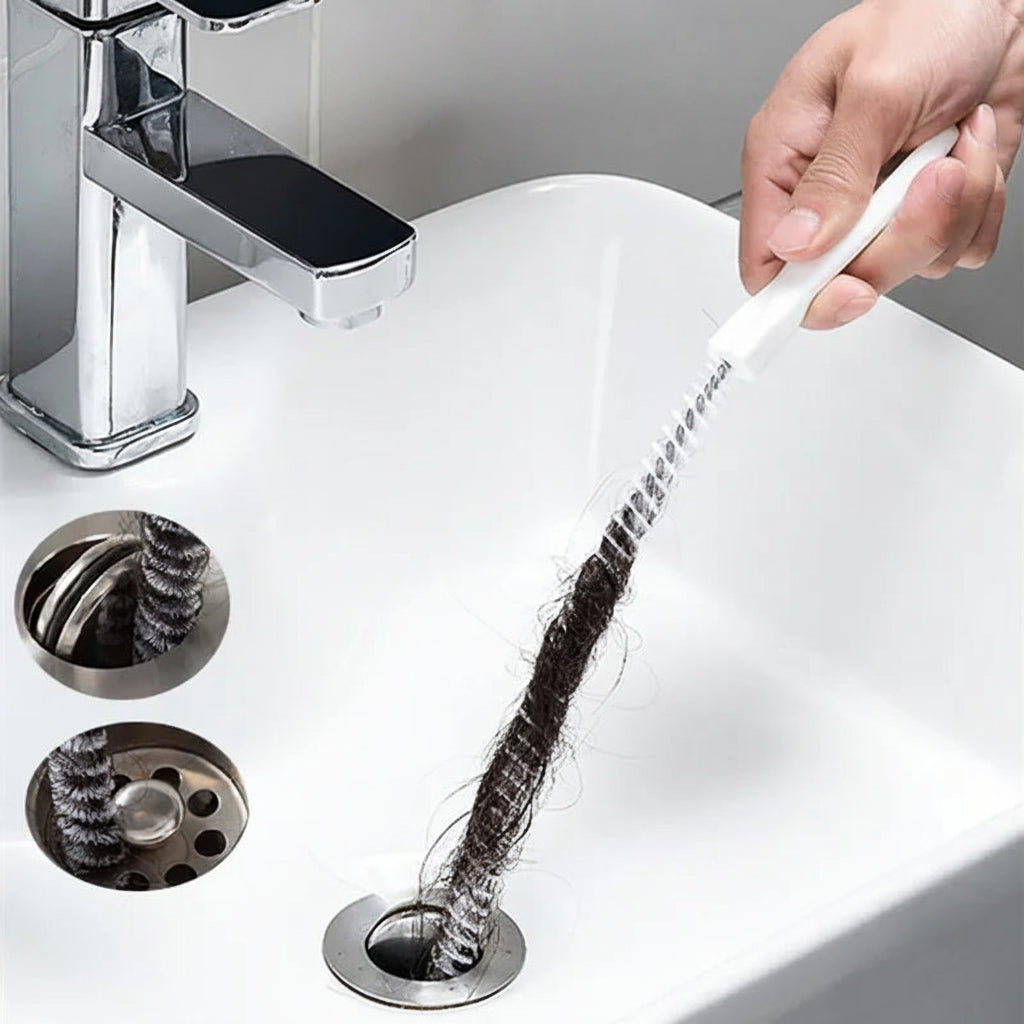 Flexible Drain Cleaning Brush for Sink, Shower & Kitchen Pipes (45cm/17.7in)