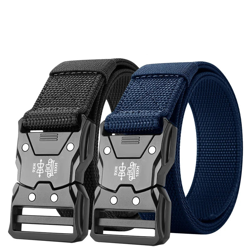 2-Pack Tactical Belt with Automatic Buckle | Unisex Outdoor Belt for Men & Women