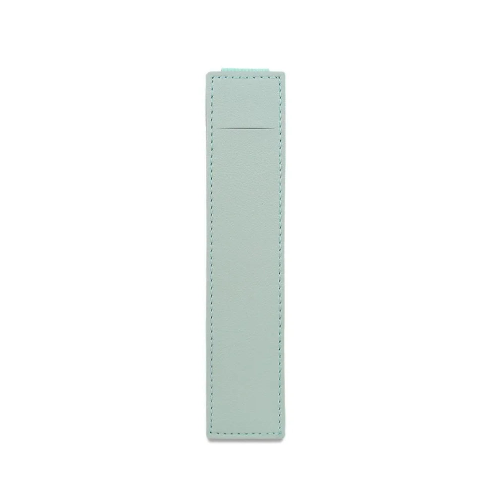 Slim PU Leather Pen Sleeve with Elastic Closure — Single & Wide