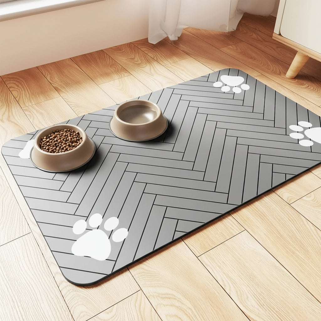 Absorbent Pet Feeding Mat | Non-Slip Waterproof Placemat for Dogs & Cats