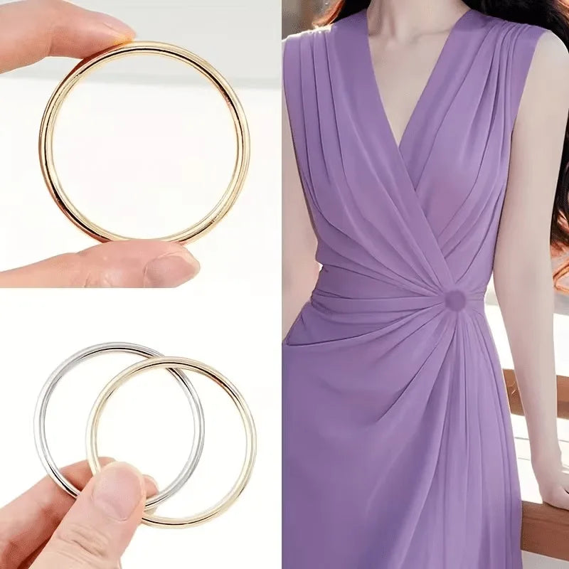 No-Sew Shirt Clip Adjustable Knot Buckle - Front Tie Waist Cincher for Women - Instant Outfit Upgrade