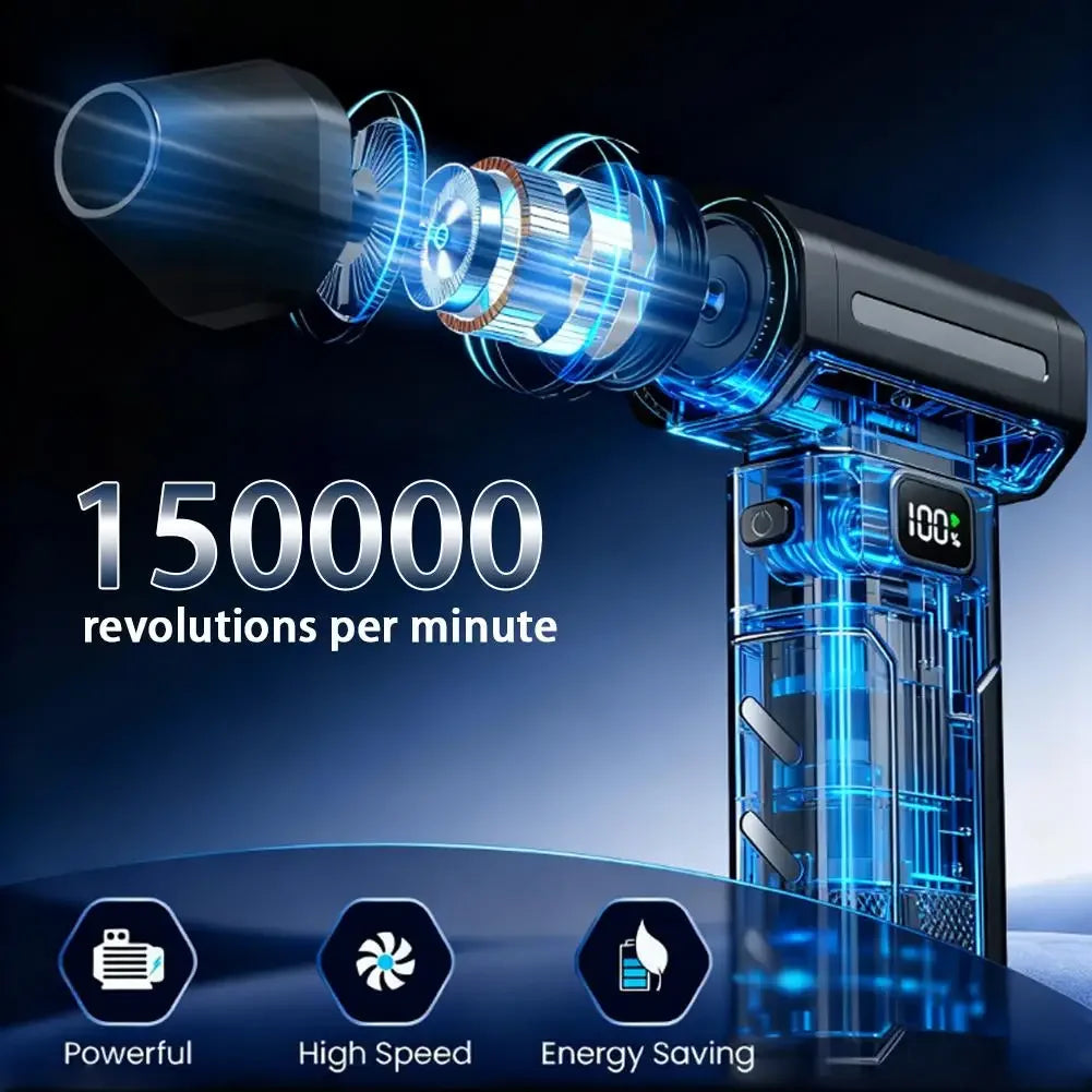 X8 Turbo Jet Air Blower & Dust Cleaner 150,000 RPM | 5-Speed | 6000mAh Rechargeable