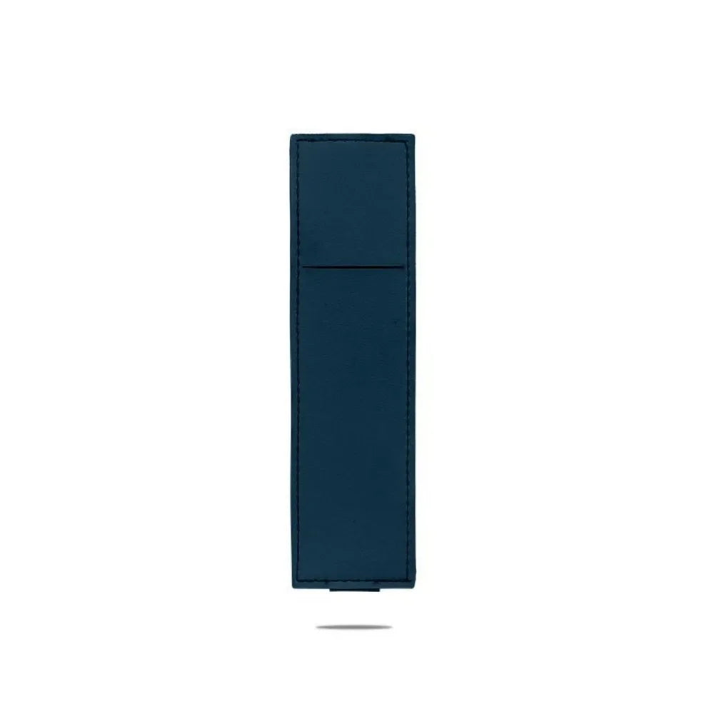 Slim PU Leather Pen Sleeve with Elastic Closure — Single & Wide