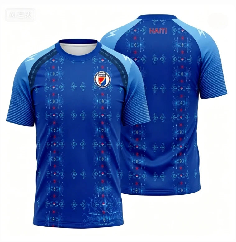 Haiti Football Fan Jersey -- 3D Print Training Top | Men's Streetwear