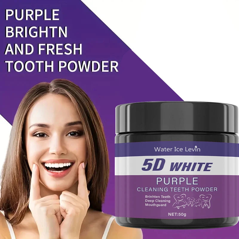 Purple Tooth Cleaning Powder | Sulfate-Free Deep Cleaning & Whitening | Results in 5 Days