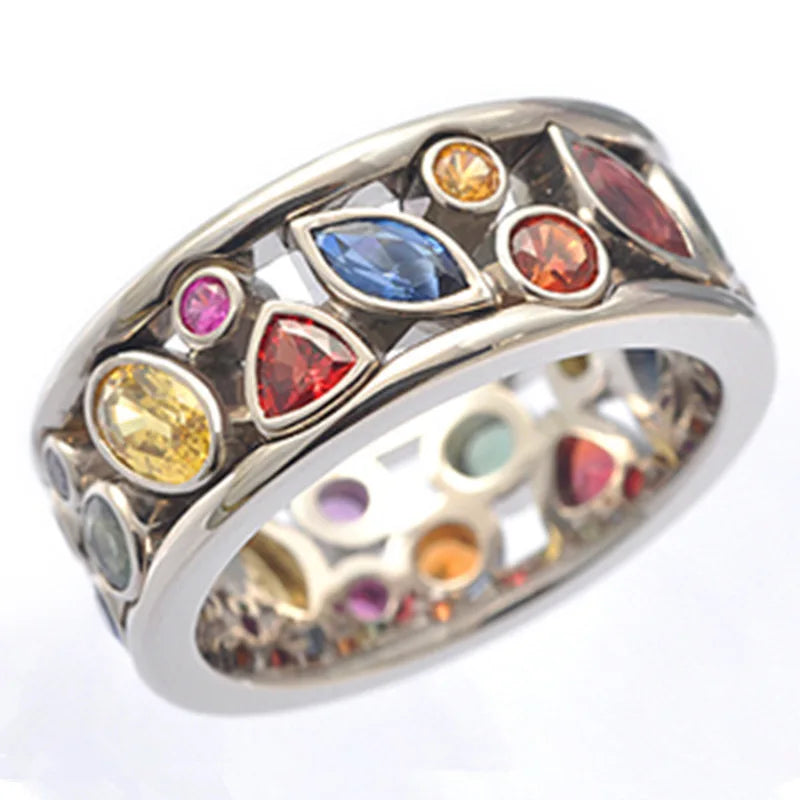 Crystal Quartz Ionic Therapy Ring for Women | Lymphatic Drainage & Wellness Jewelry