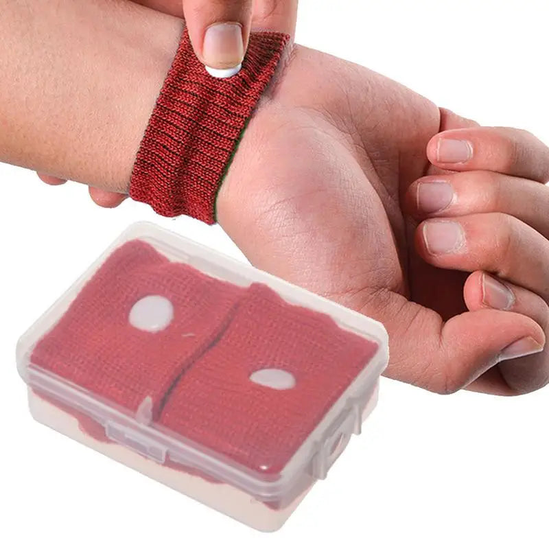Anti-Nausea Acupressure Wristbands — 2 Pack, Motion Sickness Relief for Travel, Car, Boat & Pregnancy
