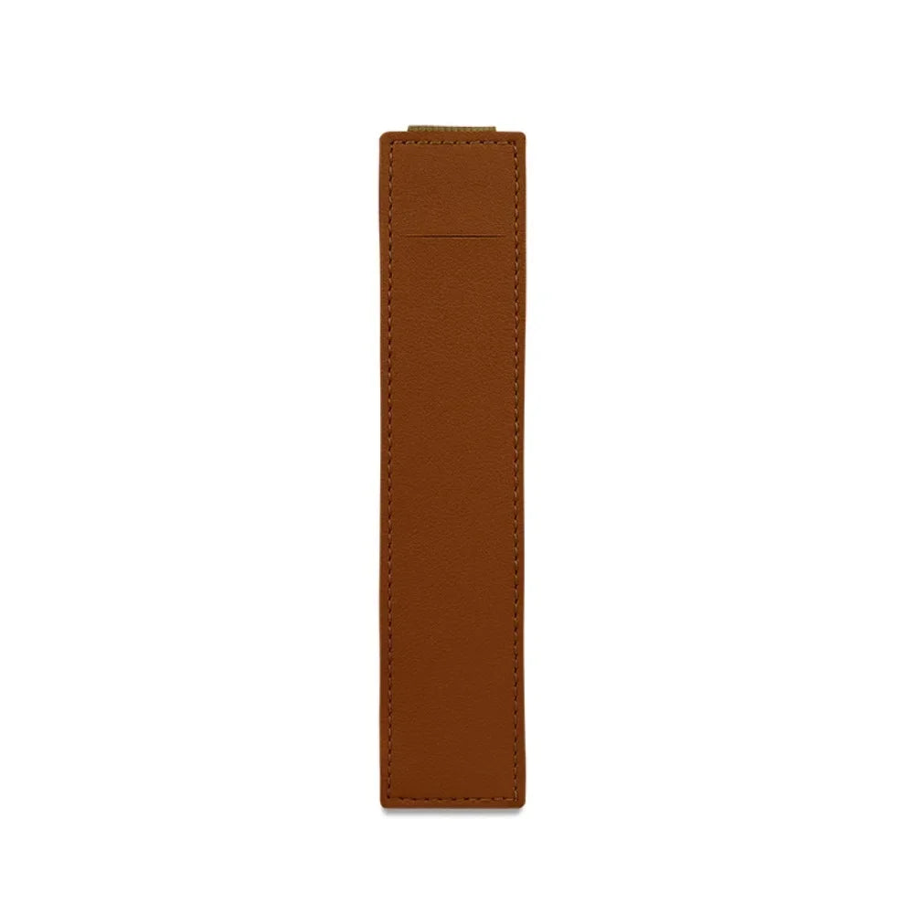 Slim PU Leather Pen Sleeve with Elastic Closure — Single & Wide