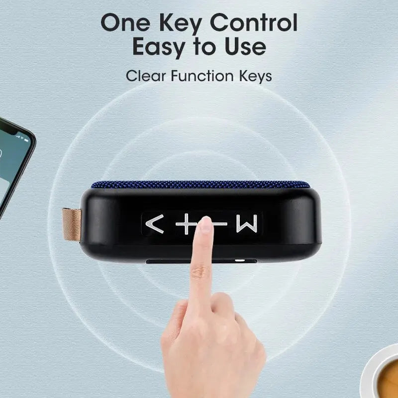 Portable Bluetooth Speaker with FM Radio, TF Card & USB Playback