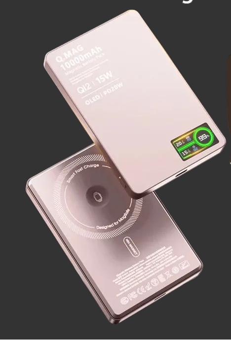 3-in-1 Magnetic Wireless Power Bank with LCD Display & Fast Charge (5000/10000mAh)
